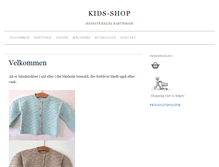 Tablet Screenshot of kids-shop.dk